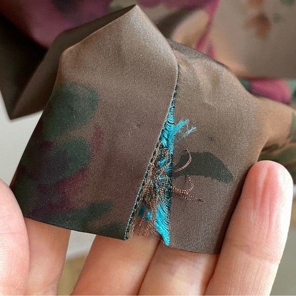 Cacharel 1990s Vintage Velvet Bustier Floral Taffeta Party Dress - Picture 7 of 7